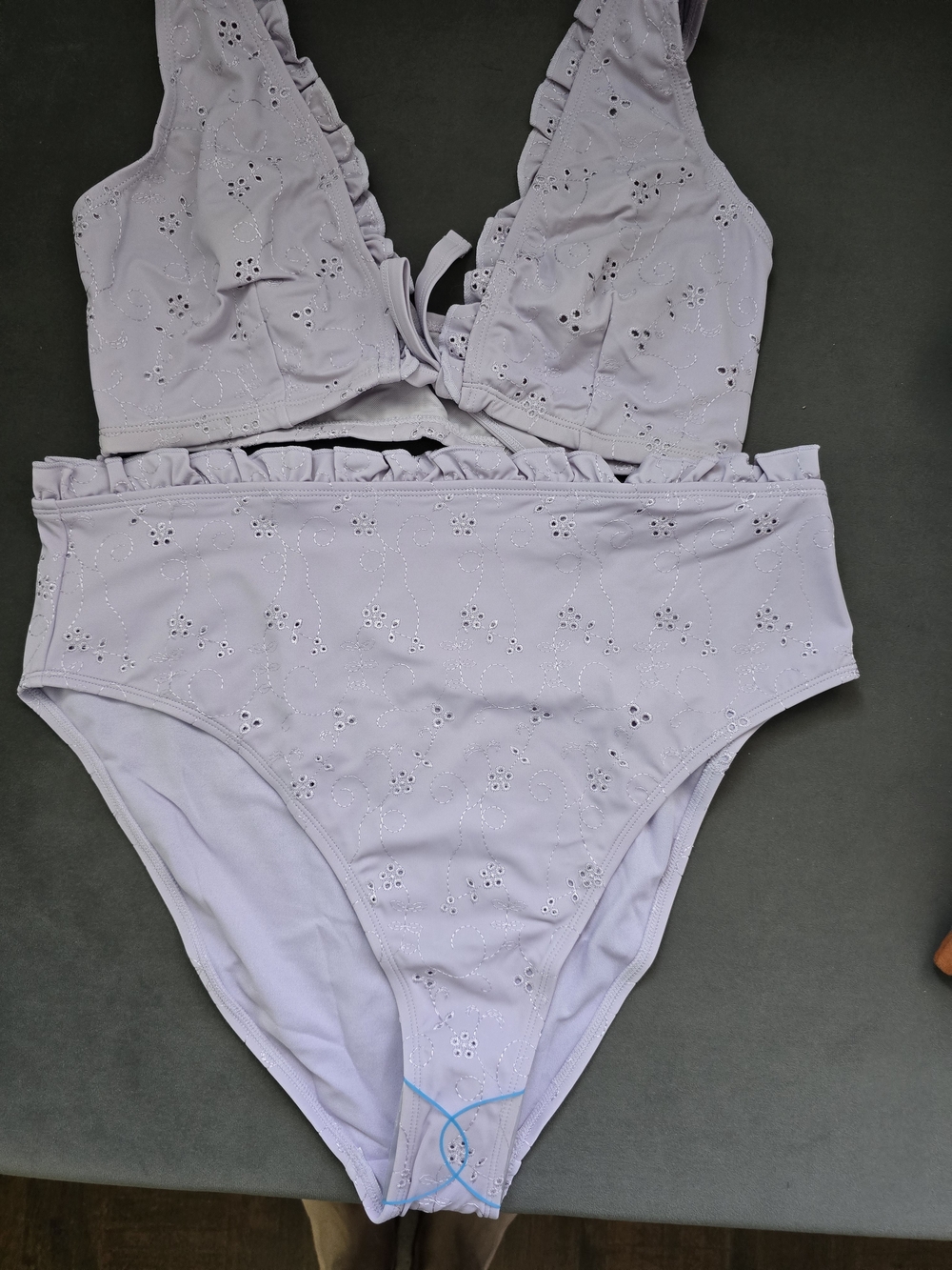 ASOS Light Lilac Ruffle Bikini Set - Picture 4 of 7